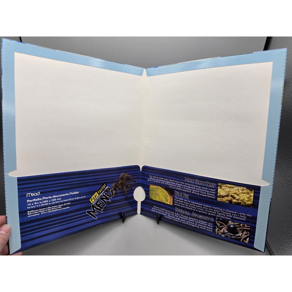 Mead Portfolio Folders Fear Factor TV Show Y2K Folders What Do You Fear Lot of 3 - Picture 5 of 7